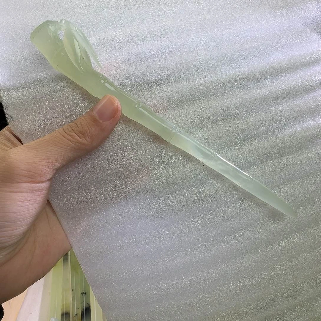 蛇纹石玉合金发饰