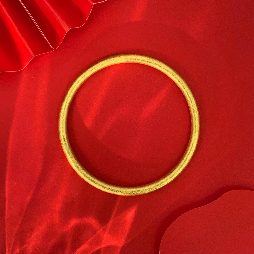 复古古法素圈男女同款镯包挂件JJ