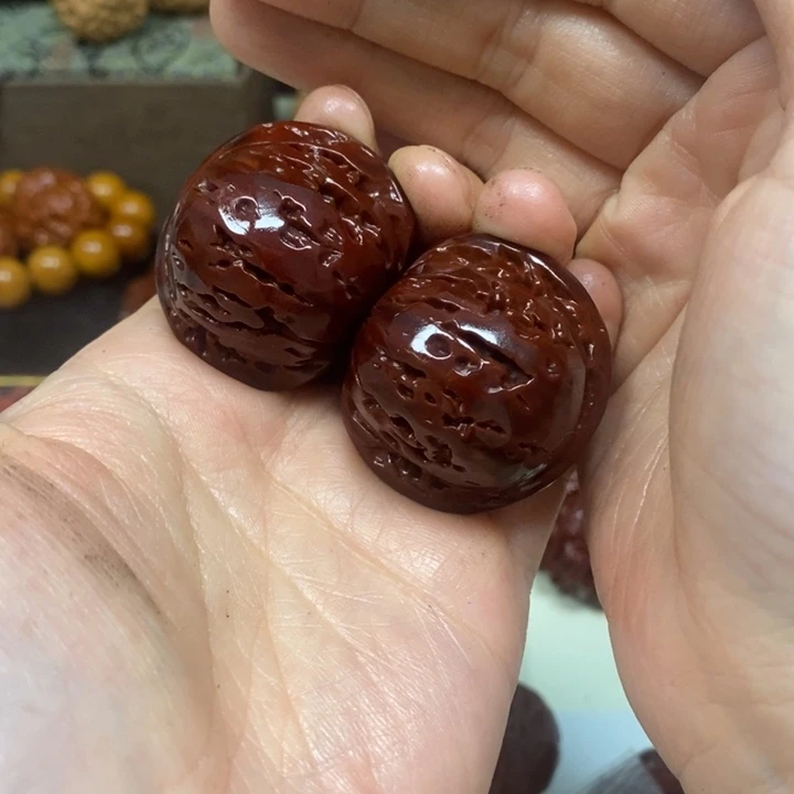 蝈***宝手串文玩核桃光头楼