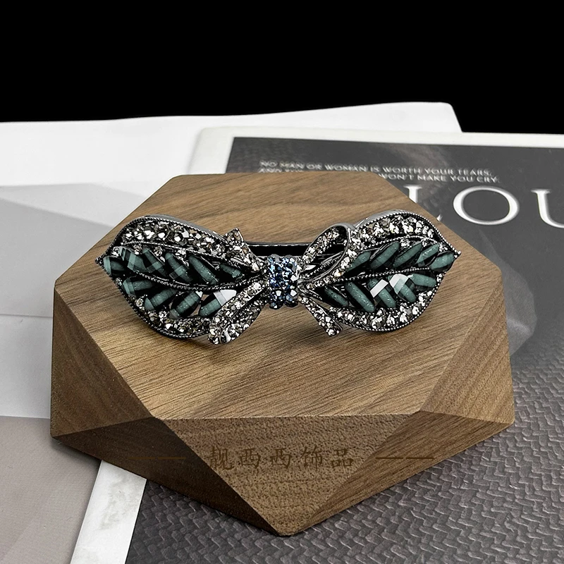 【LXX靓西西】8005  树叶弹簧夹时尚精致感8.5厘米横夹