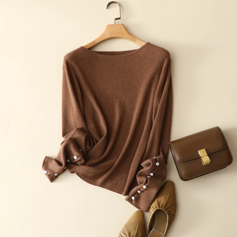 【阳光专属】藏里羊 秋冬圆领羊绒针织打底衫羊绒衫BC01327