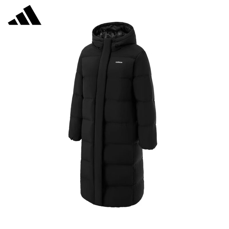 阿迪达斯 （adidas）羽绒服男女同款24冬季长款连帽外套JW1686