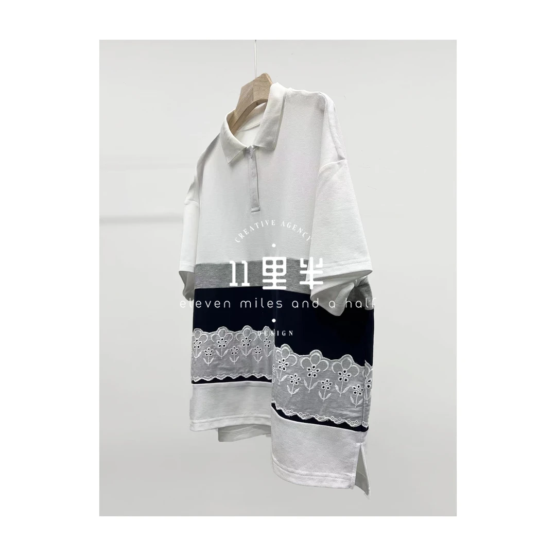 如懿&11里半【少年】夏季短袖衬衫拼接撞色宽松休闲上衣24391277