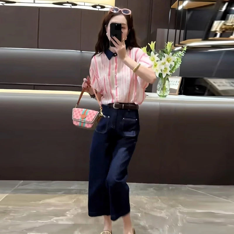 2025夏季洋气减龄直筒牛仔裤