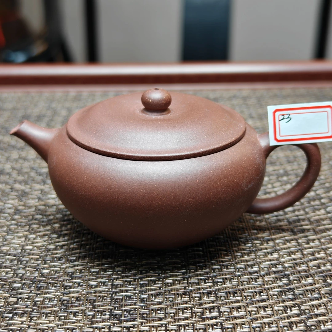 23钵盂150cc紫泥大口径宜兴原矿半手工紫砂壶