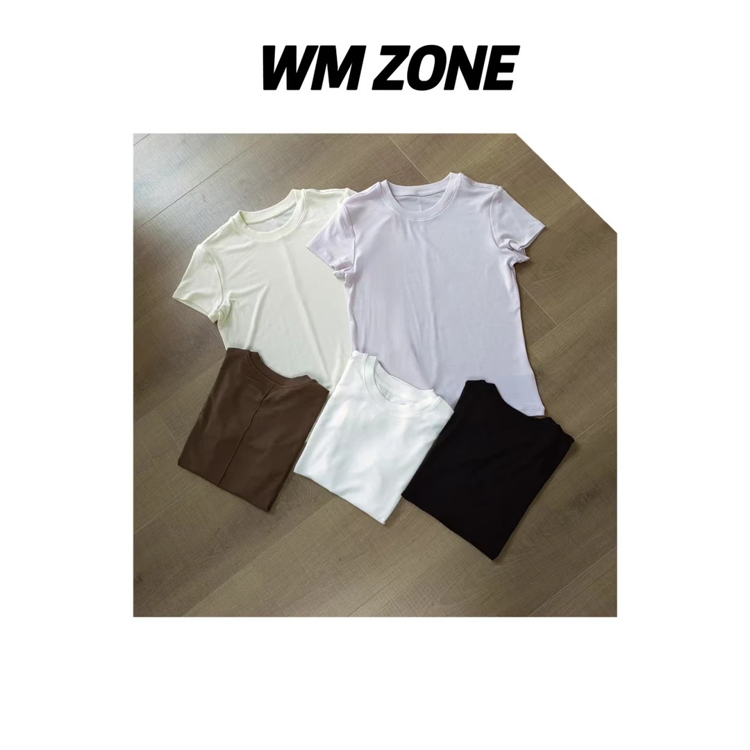 虎儿 3-3327 后缝线纯色圆领T恤