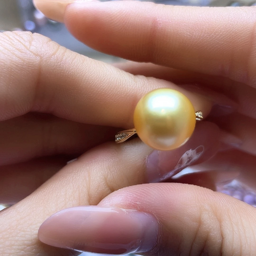 海水珍珠戒指银S925镶嵌