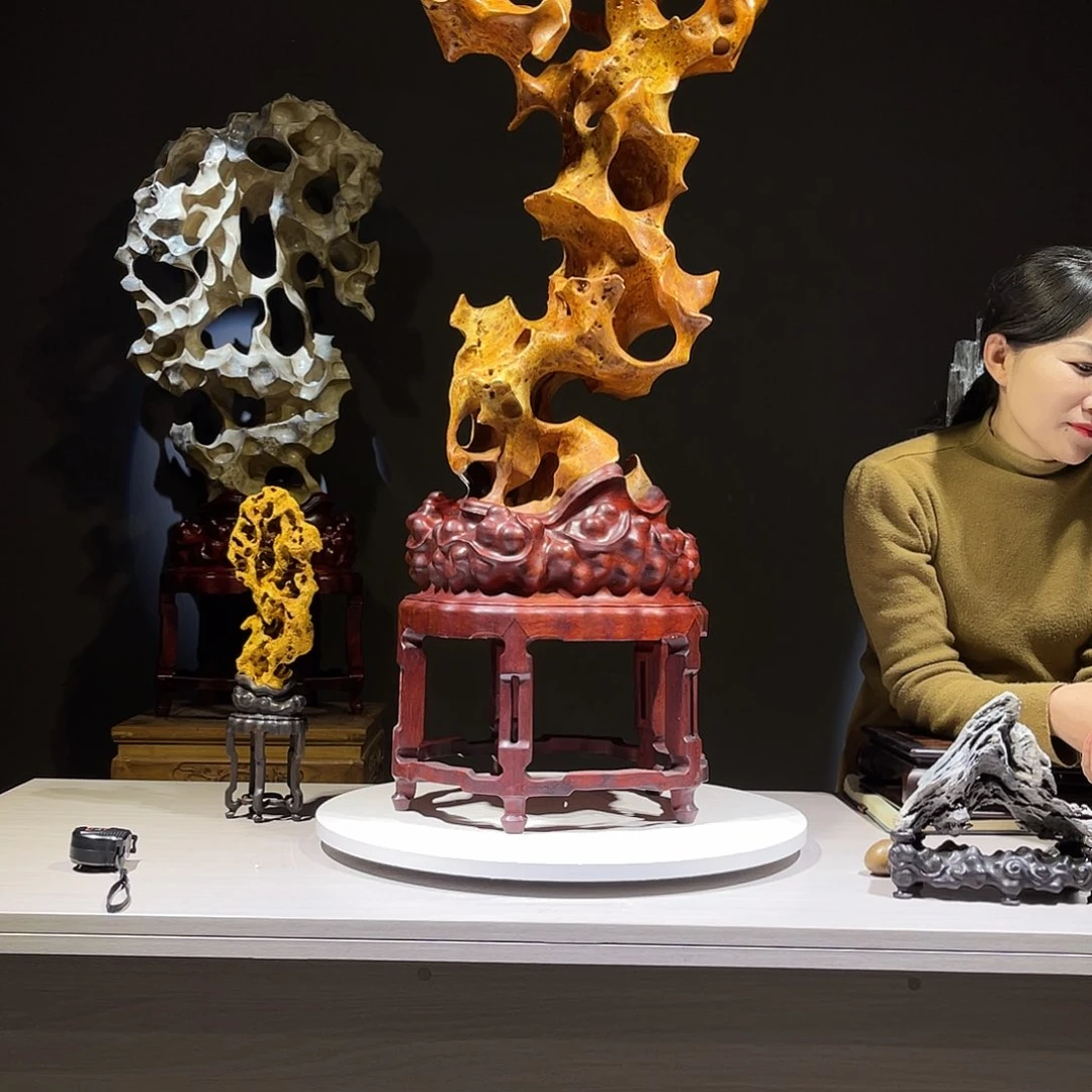 猫**话太湖石，太湖石摆件