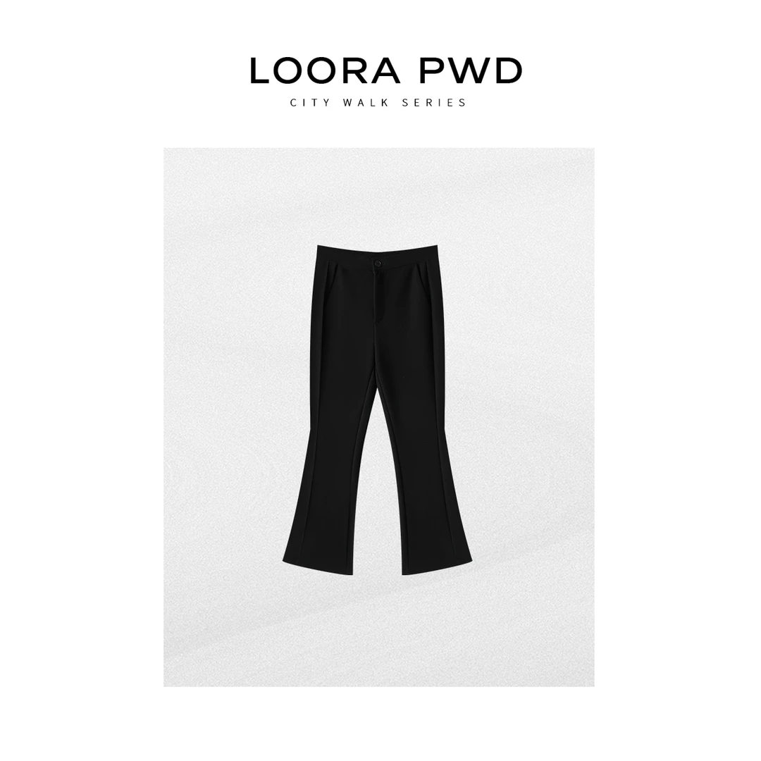 LOORAPWD/罗拉密码 2025夏季弹力百搭微喇时装裤25CJBG0232N