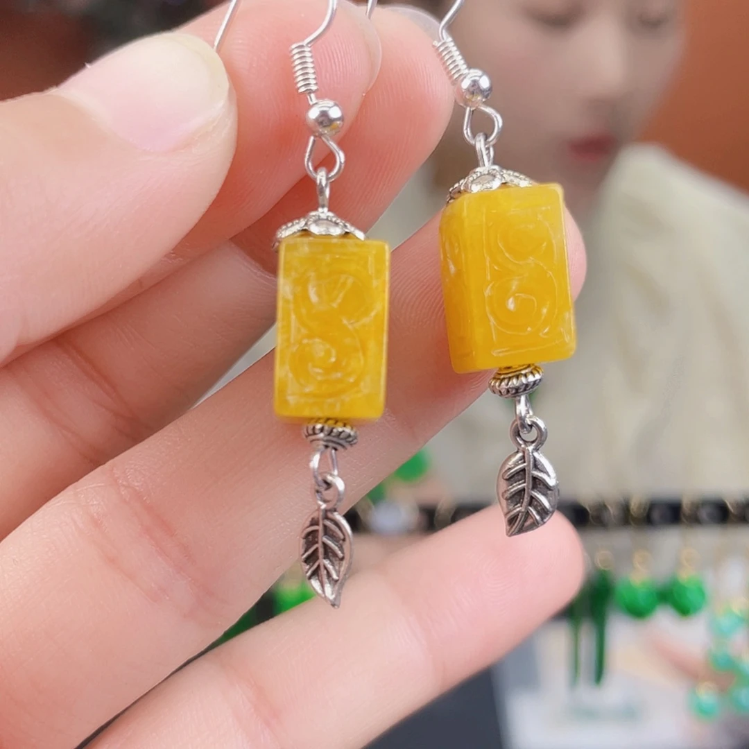 翡翠未镶嵌耳饰饰品