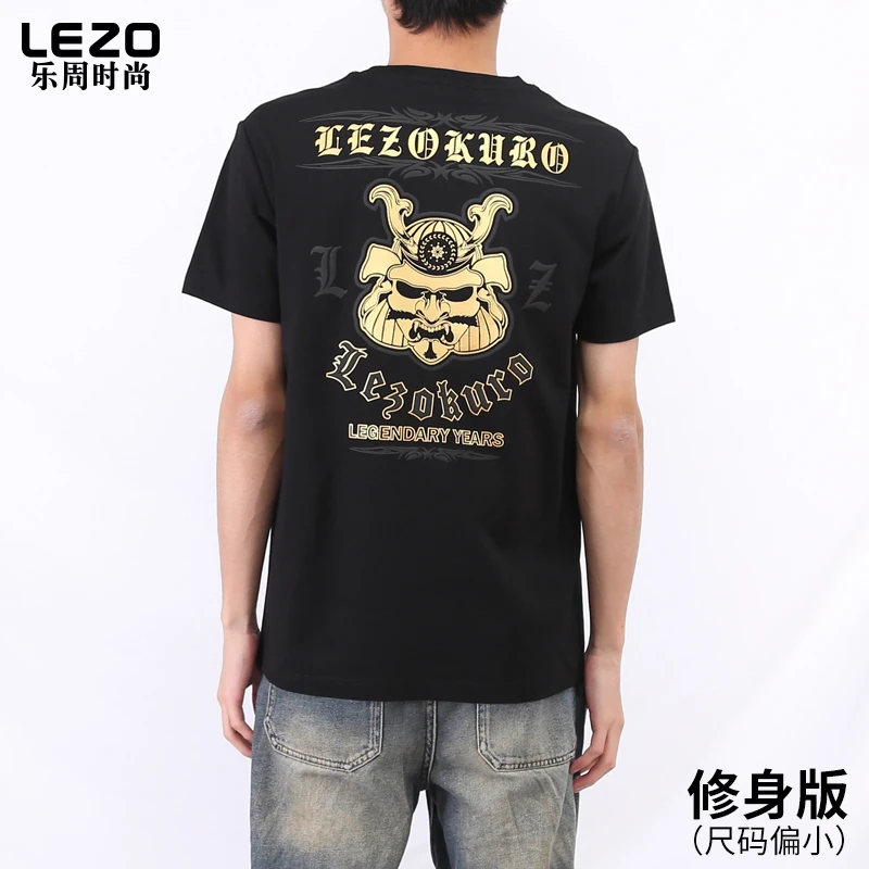 LEZO乐周时尚男装短袖圆领T恤L25234059