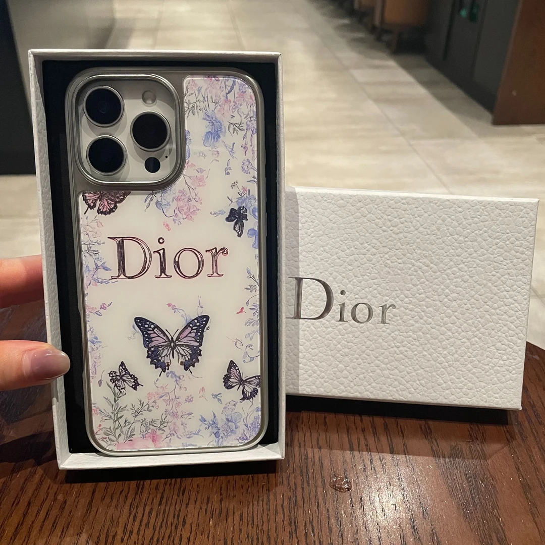 D家潮牌iPhone16promax手机壳磁吸苹果15pro小众玻璃壳14适用13女