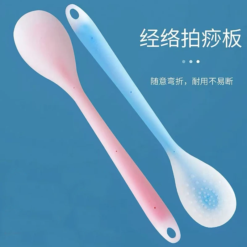 硅胶拍痧板经络拍养生拍按摩锤敲打锤捶背神器穴位健身中医敲打棒