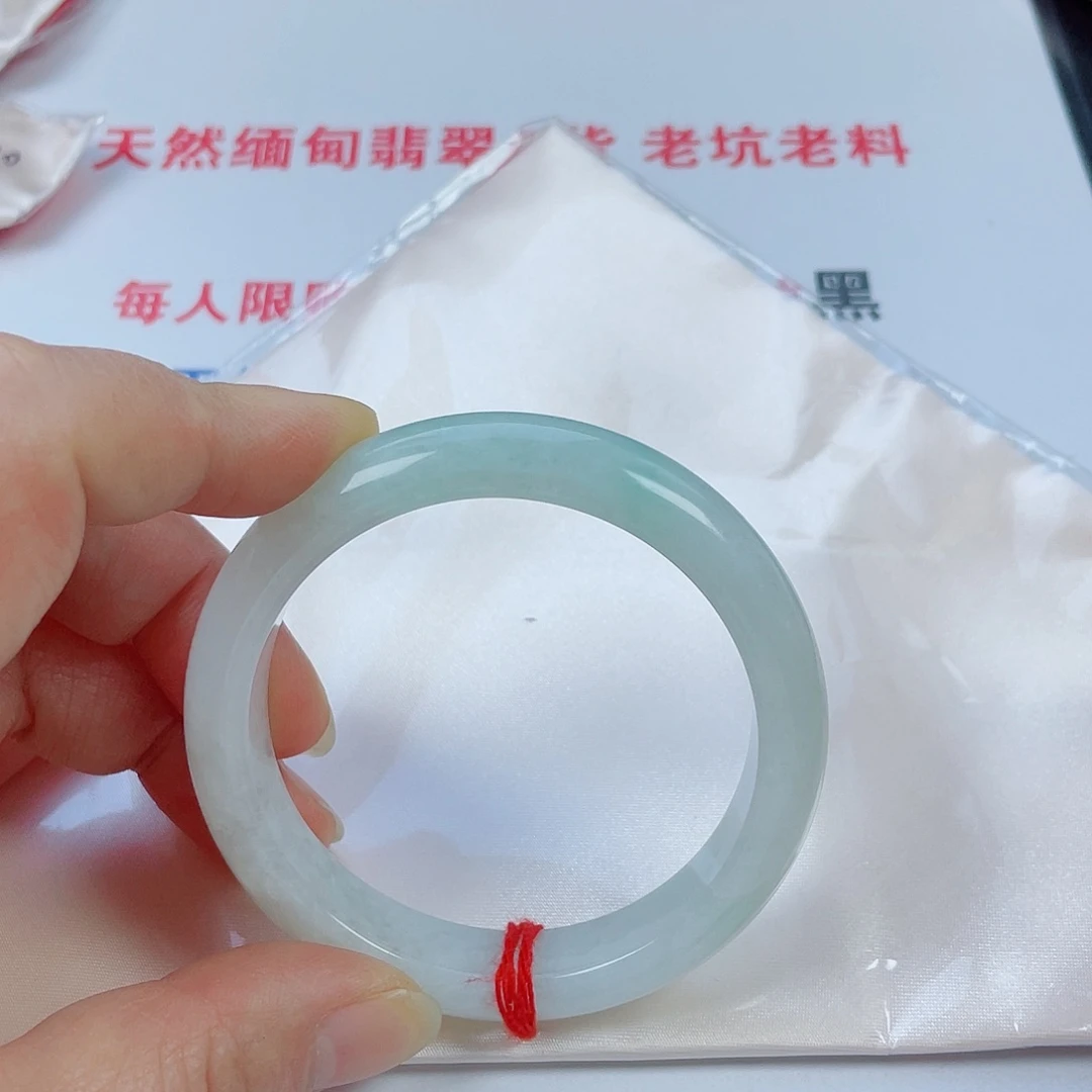 翡翠未镶嵌手镯天然翡翠手镯55.5