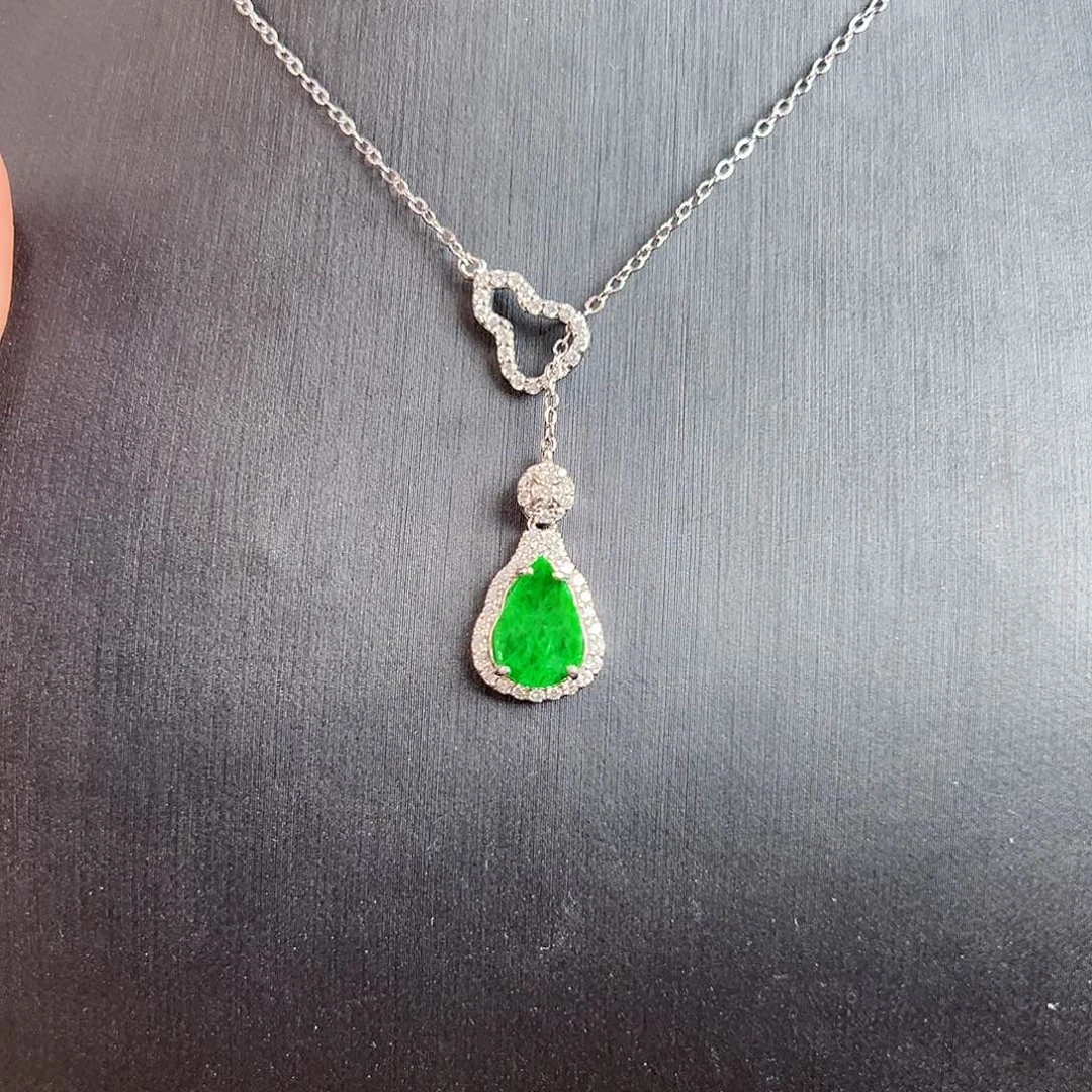 翡翠银S925镶嵌套链套链