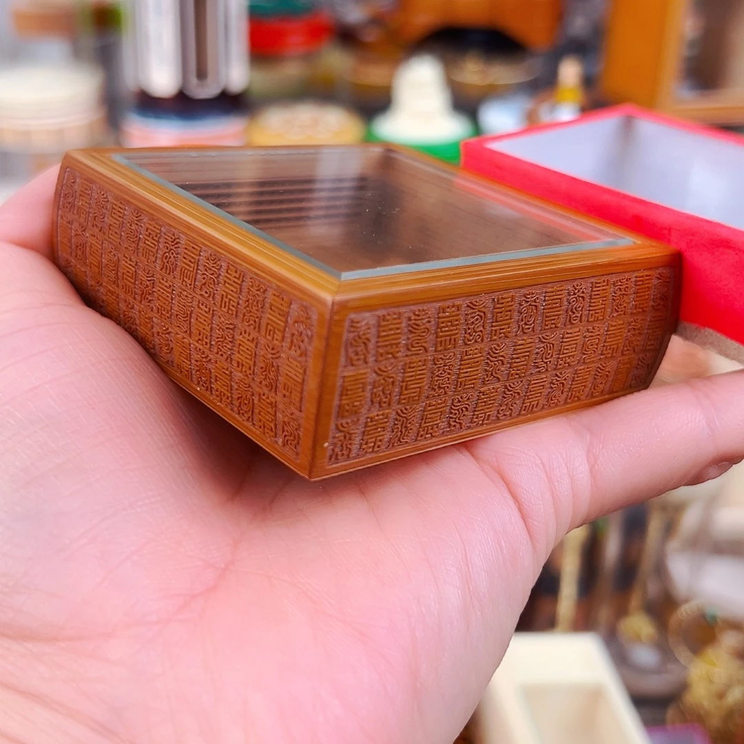 百寿图竹林金钟盒配金钟