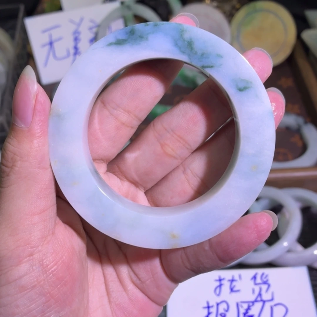 定制翡翠未镶嵌翡翠A货毛胚手镯定制