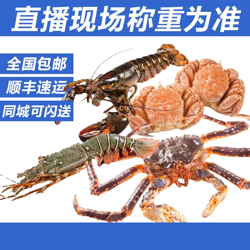 各种海鲜虾蟹现称现拍
