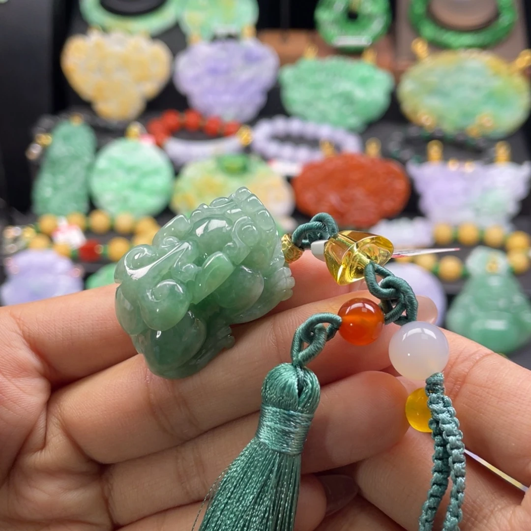 翡翠未镶嵌挂件代编织