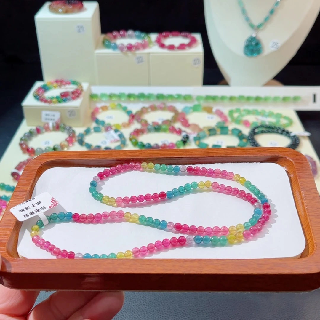 碧玺未镶嵌手串手串