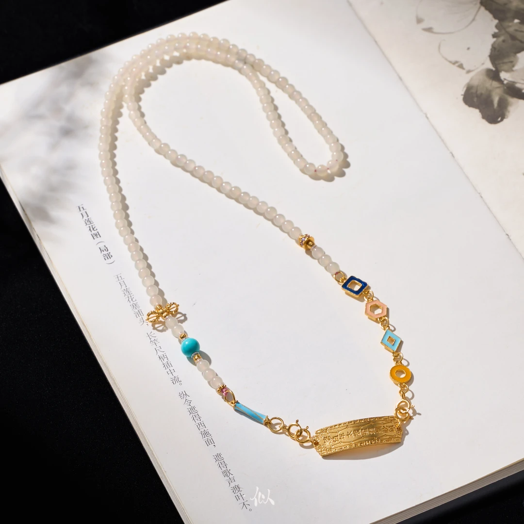 【柔云】·似梓珠宝· 银藕粉项链 多样性发一 XYGD9991211-C