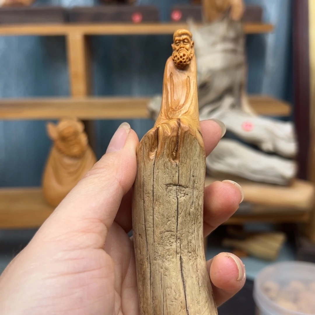 木崖柏木摆件手把件