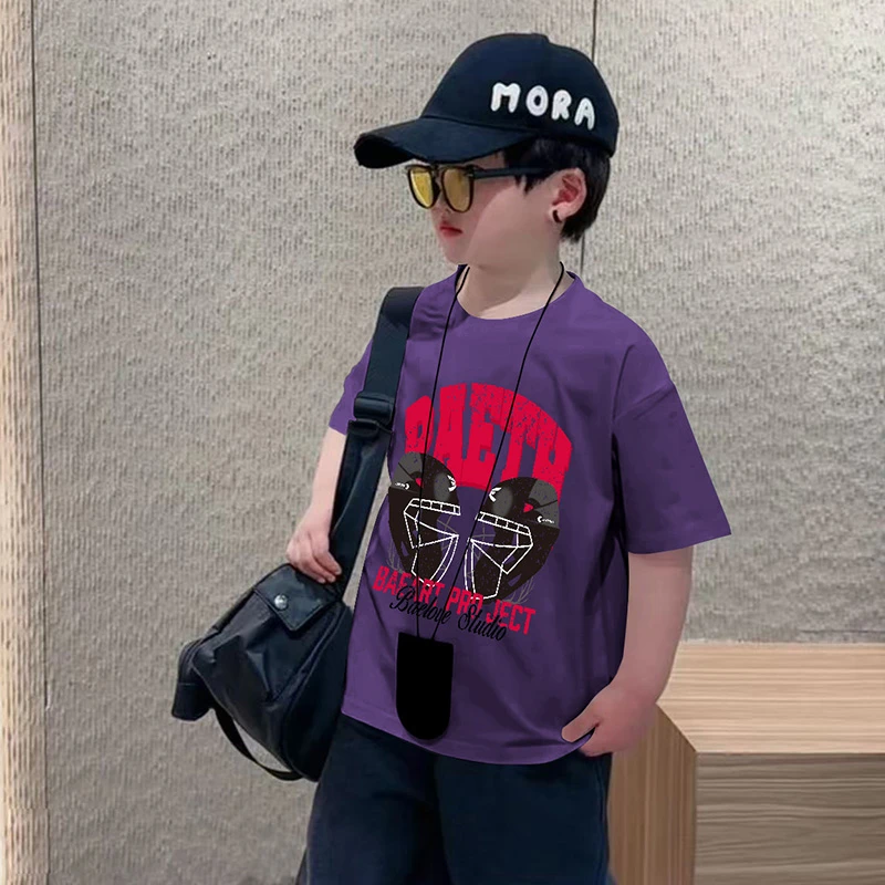 【100%纯棉】儿童T恤短袖外贸品质2025夏款半袖中大男童夏季上衣潮T