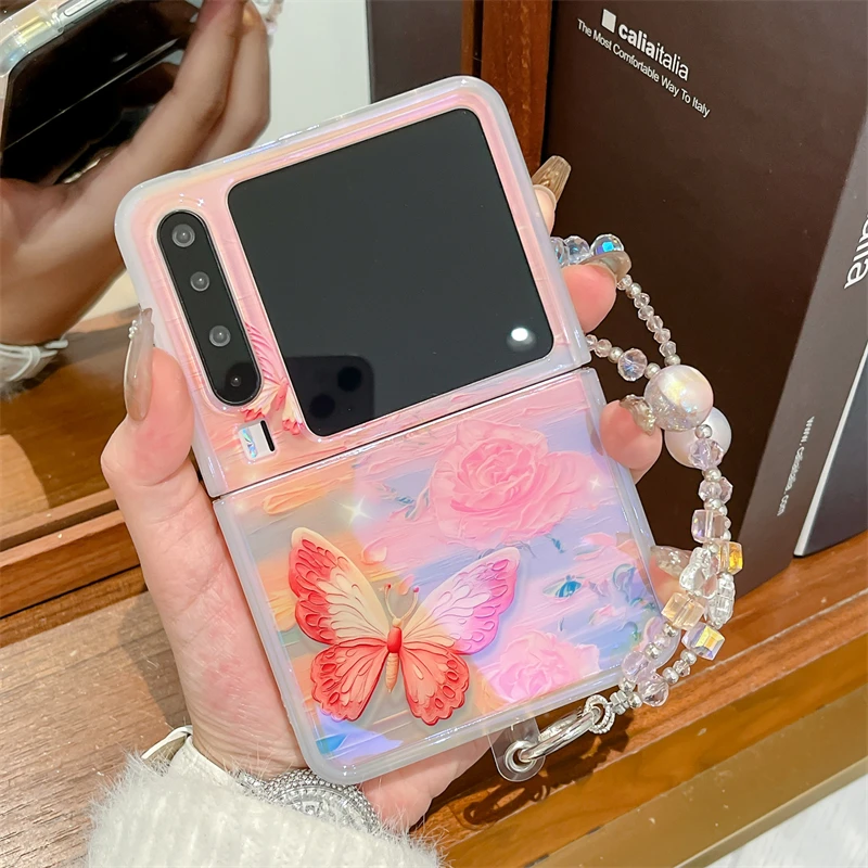 适用华为purax手机壳油画花折叠屏网红同款数码配件小清新ins轻奢