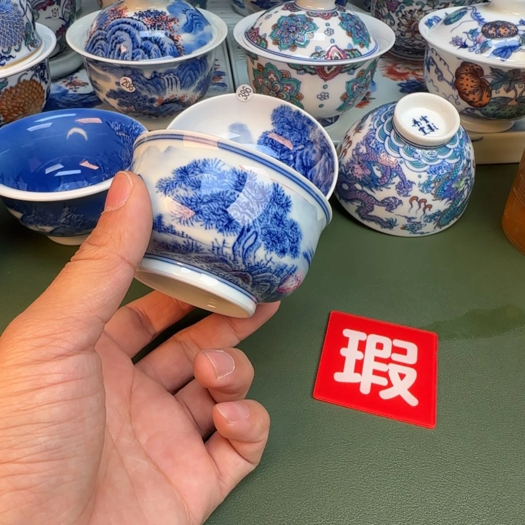 纯手工纯手绘茶具石头385