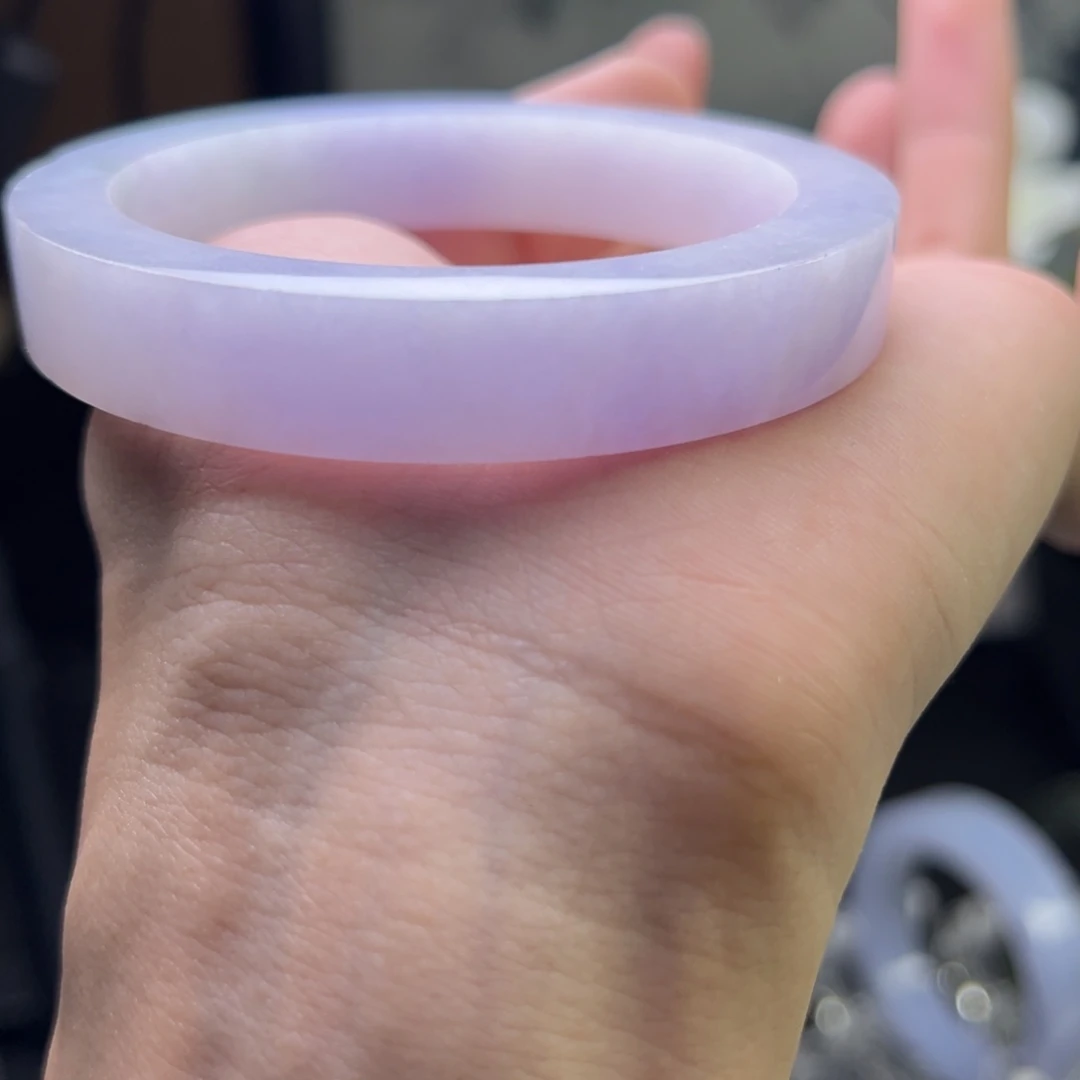 未镶嵌正圈定制翡翠种老肉细 仙女紫