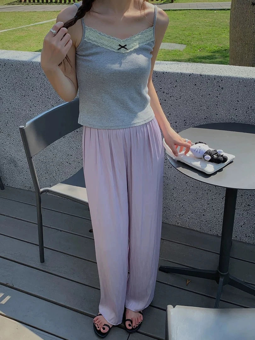 麻花凉凉裤～杜小宅女夏天垂感冰丝阔腿防晒防蚊薄款裤子