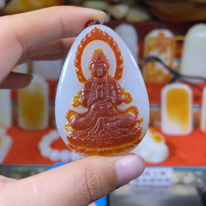 和田玉挂件未镶嵌孤***。