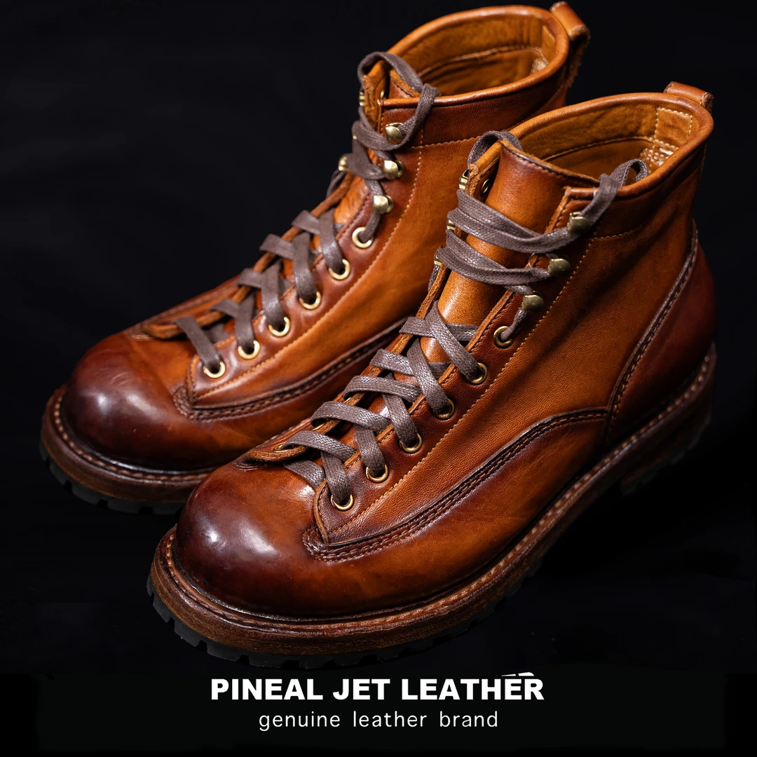 PJL豪松Vibram2025新款男士休闲008V驼复古英伦风哈雷马丁伞兵靴