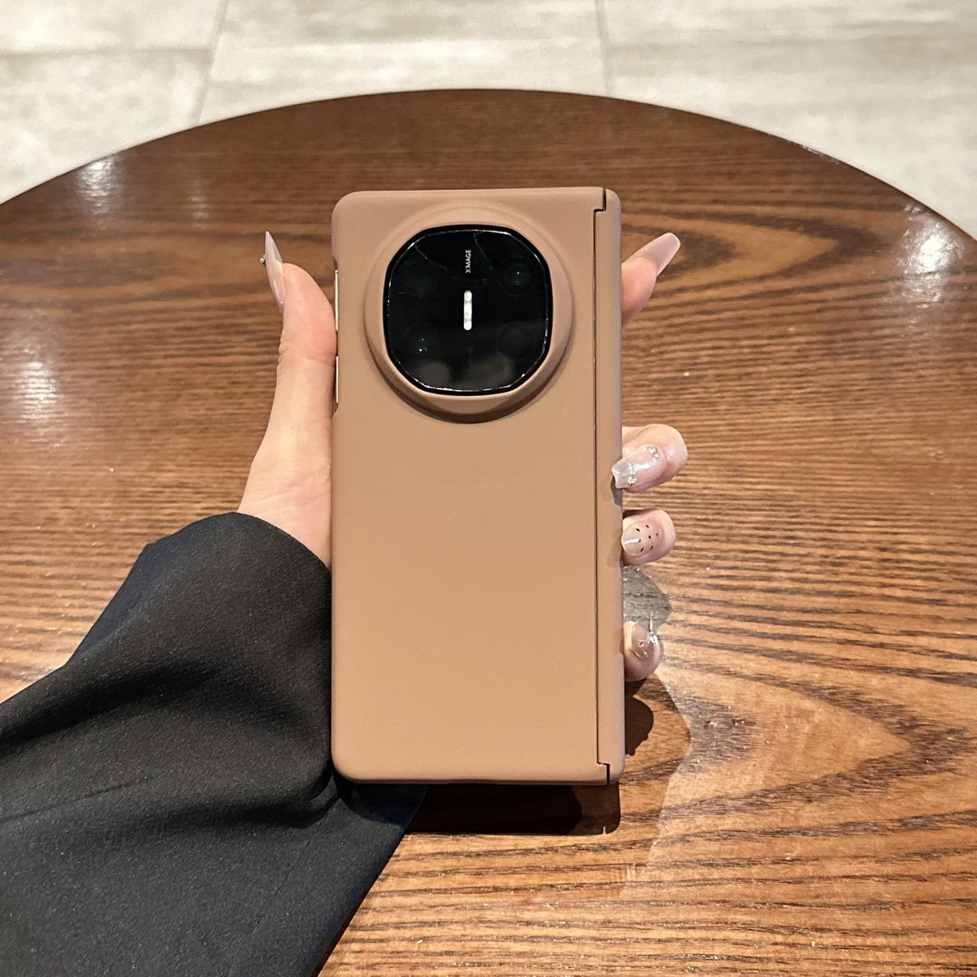 适用华为matex6手机壳matex5典藏版折叠屏肤感纯色磁吸中轴后壳x3