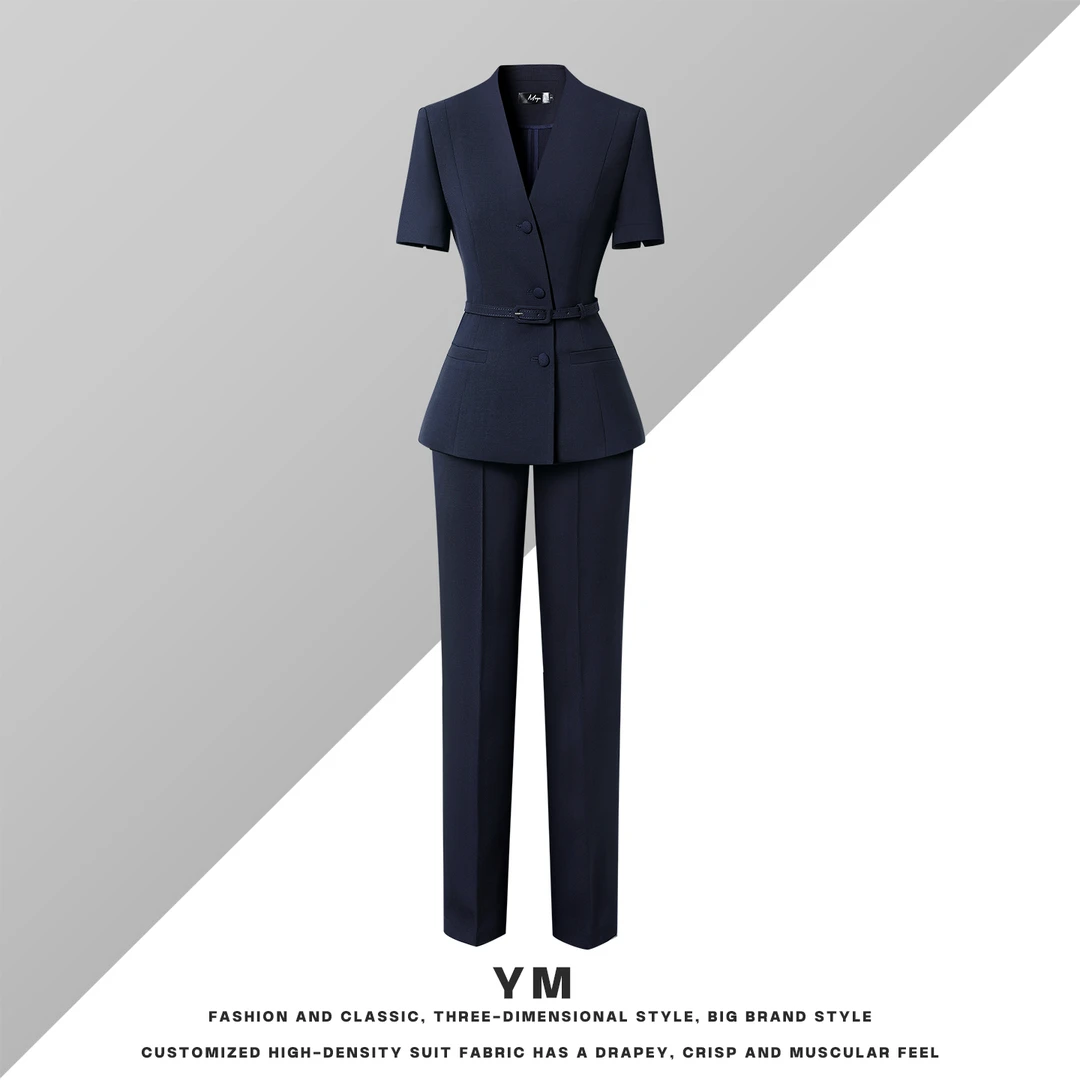 职业西装套装女夏季新款气质通勤职场西装外套售楼部工作装高端