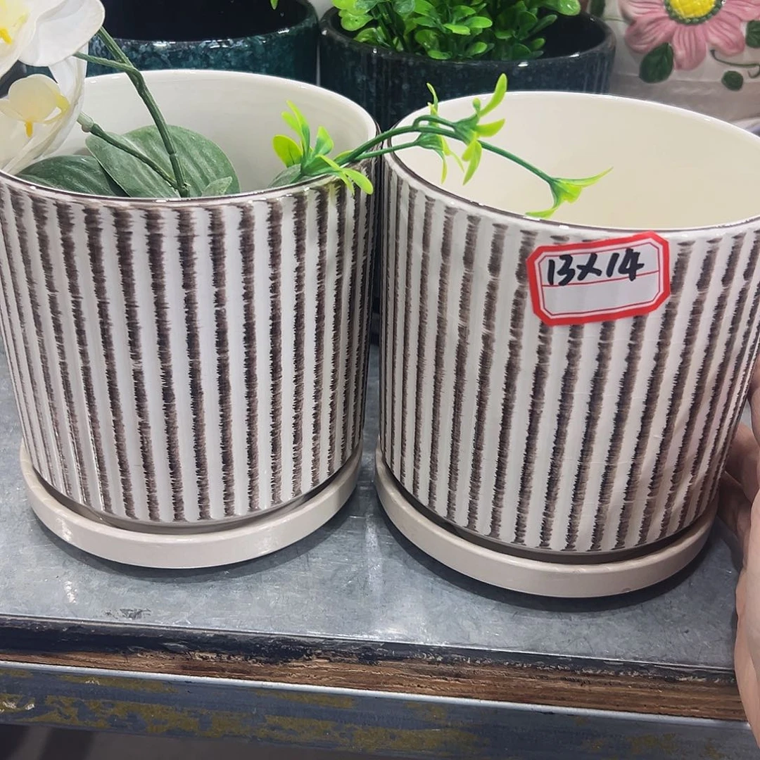 外贸尾单陶瓷花盆凑10米包邮