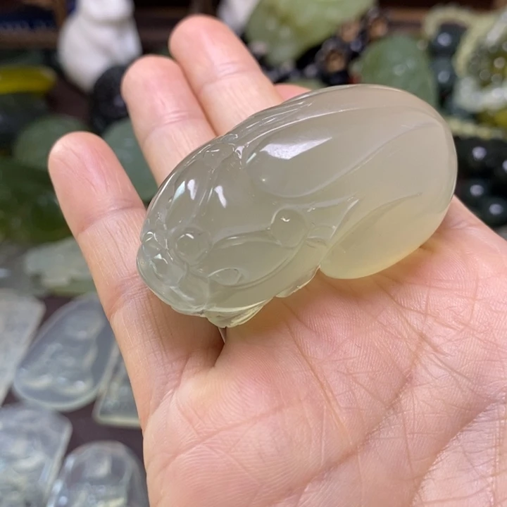 蓝***姬岫玉未镶嵌岫玉手把