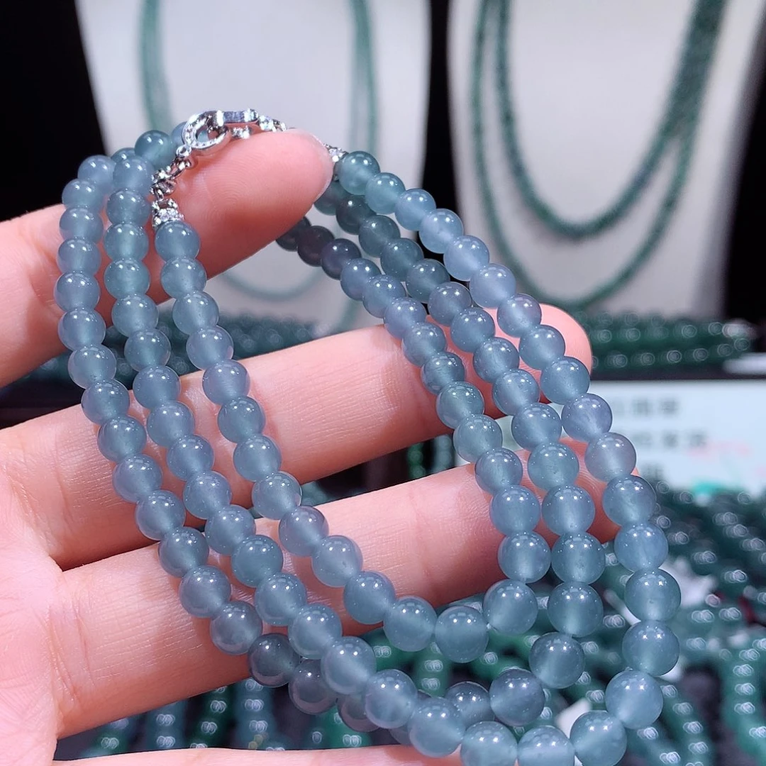 翡翠未镶嵌手链天然a货翡翠项链6