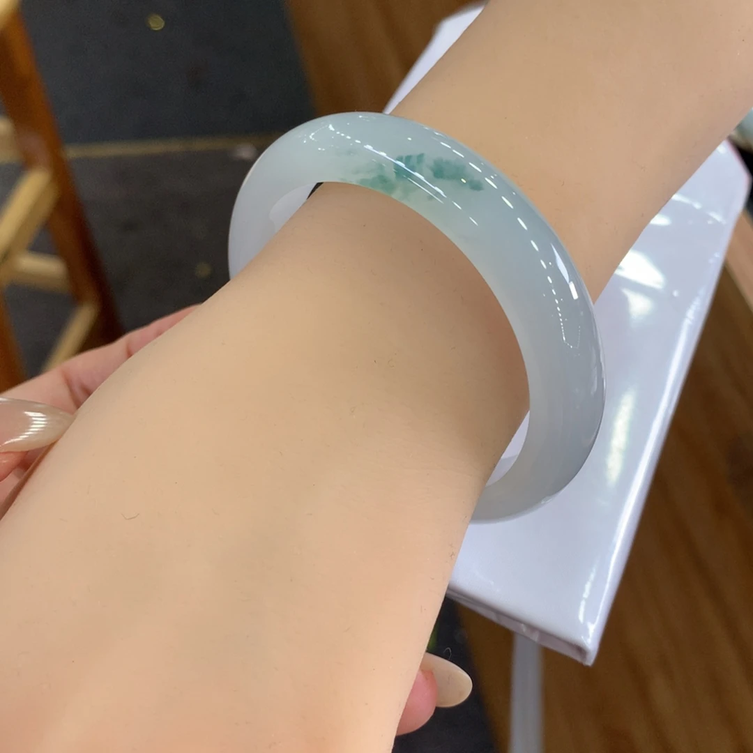 翡翠未镶嵌手镯天然Ａ货翡翠52