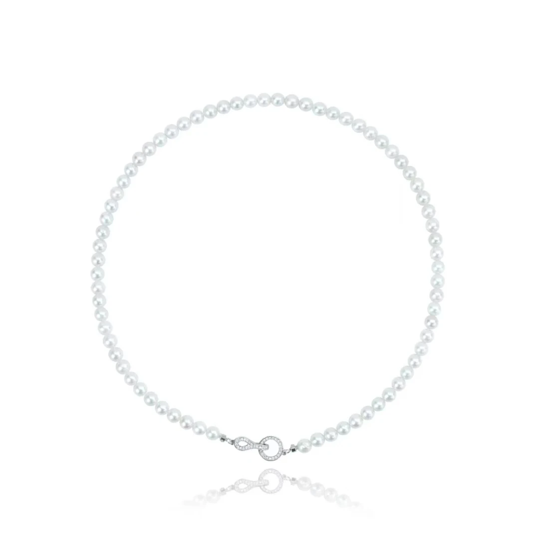 【白雪】天然稀缺极光白细胞片珍珠气质百搭5-6mm