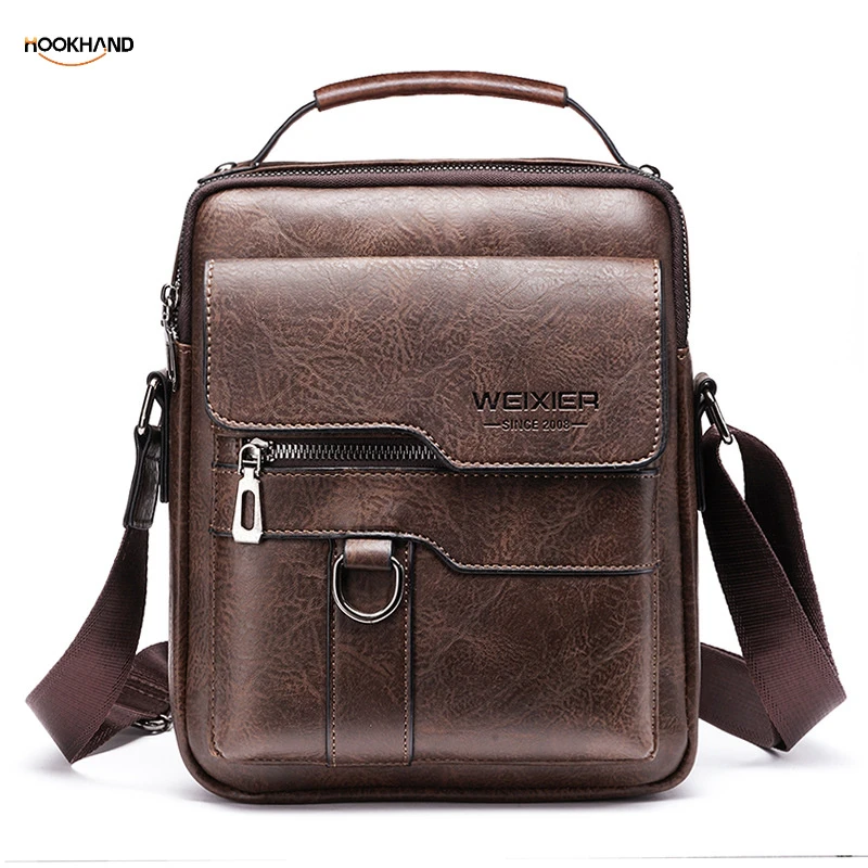 斜挎包男士单肩包复古竖款背包商务男包休闲男款皮包挎包单肩包包