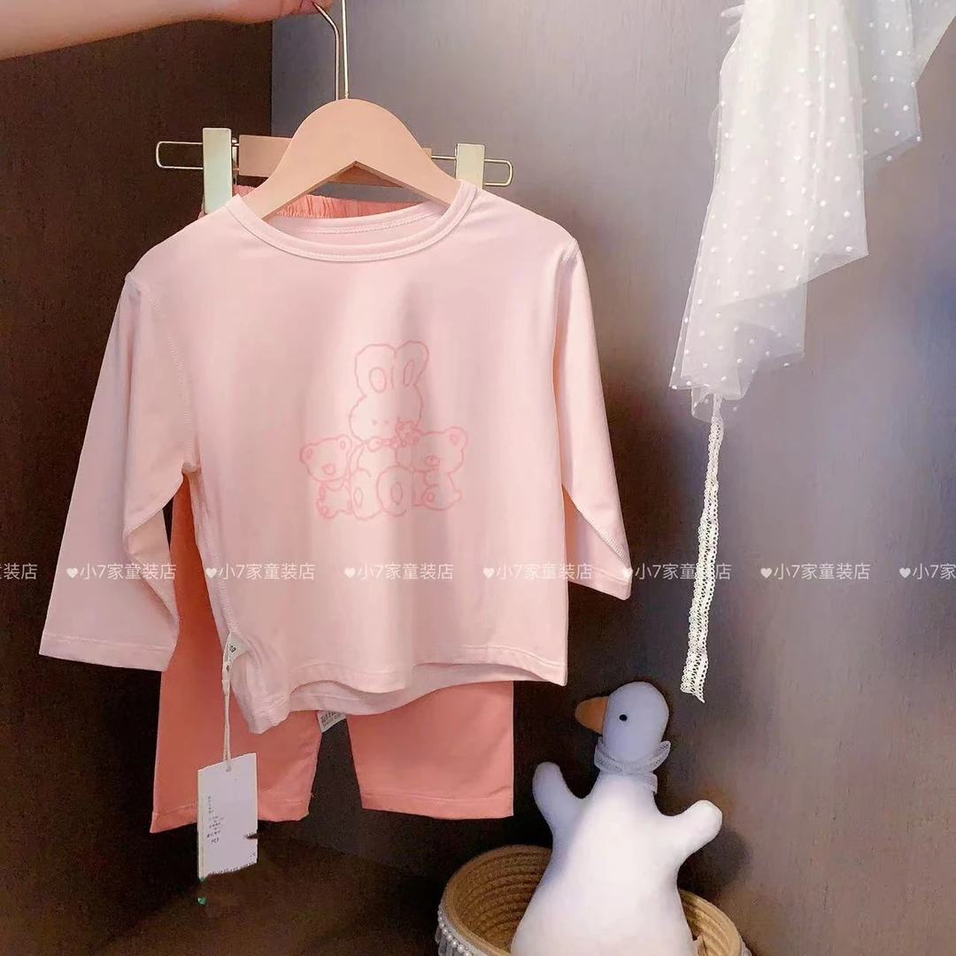 女童粉色卡通家居服套装(MM-9382-夏A)