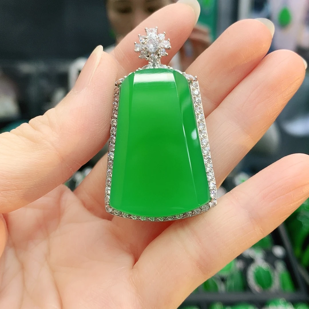 银S925镶嵌吊坠玛瑙/玉髓