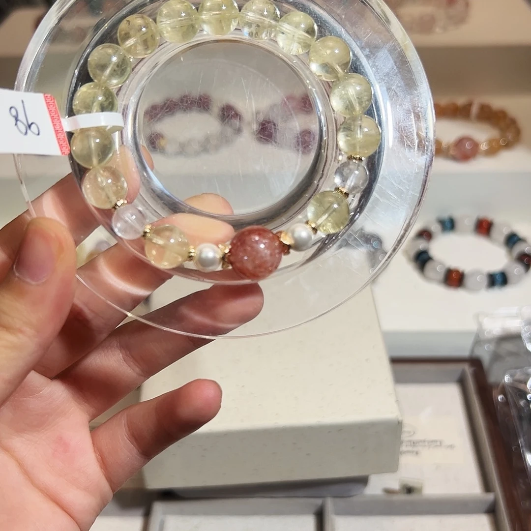 合金手链烟晶黄水晶