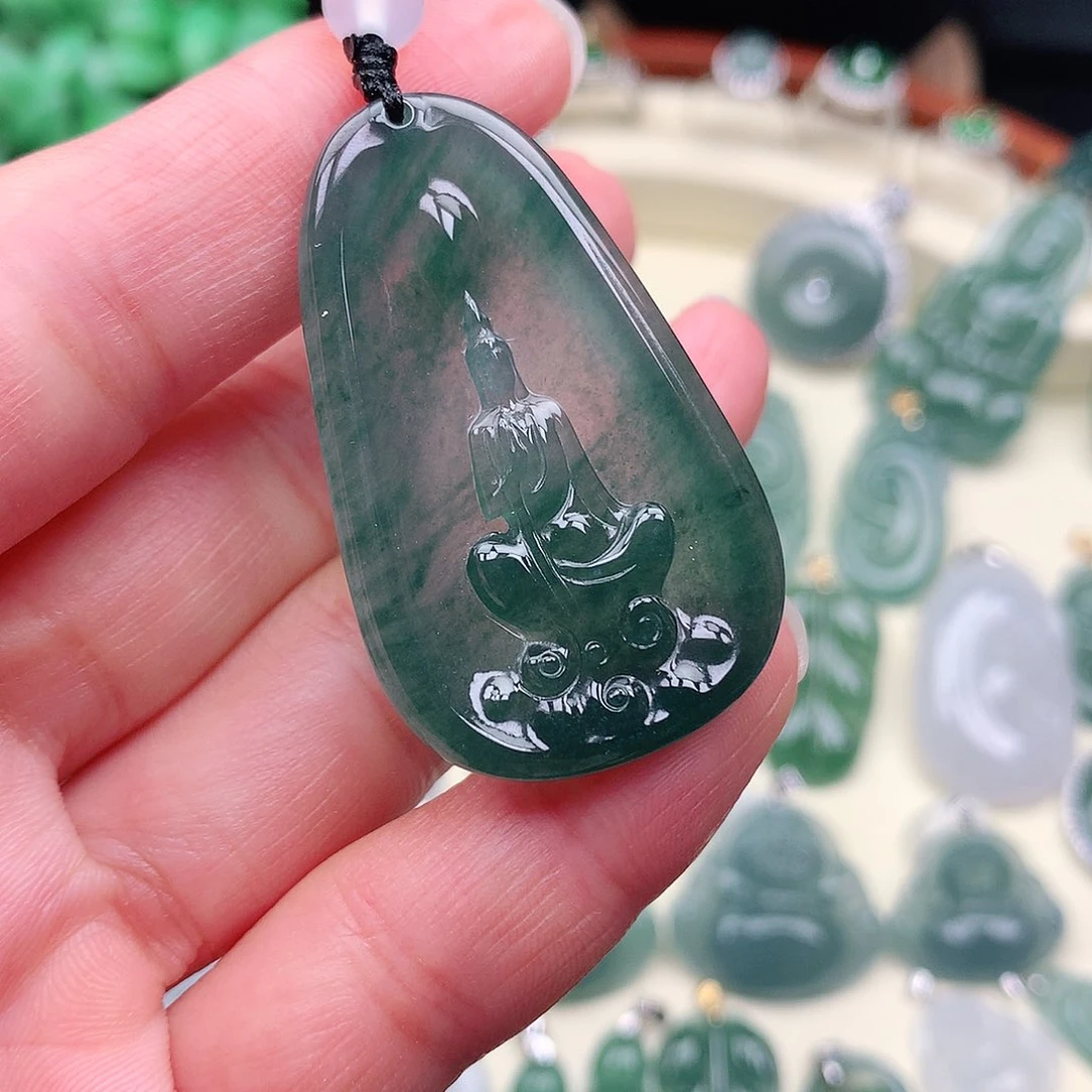 无***'翡翠挂件未镶嵌吊坠