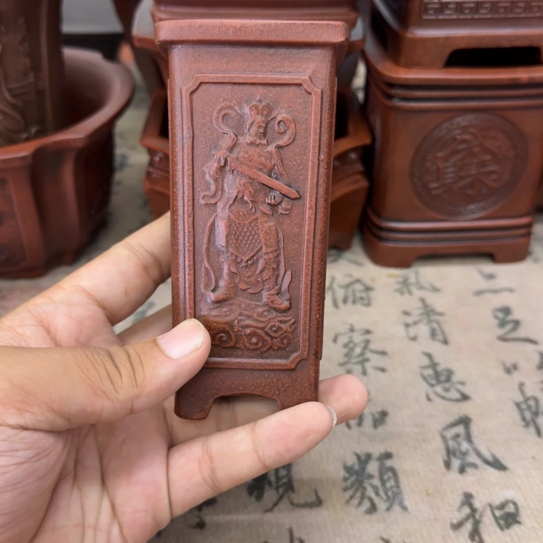 紫砂花盆4.5x11.5内经紫砂花盆