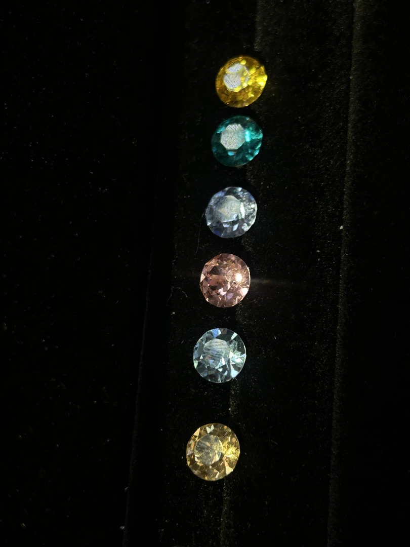 钛钢仿水晶耳饰 施家华子耳钉福利款盲盒3.8米 简约紫色