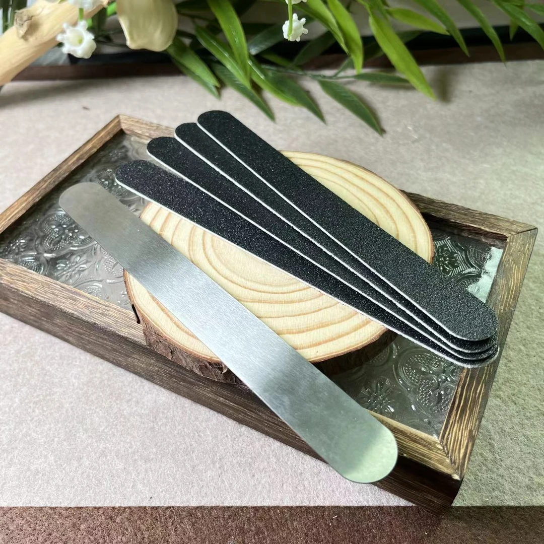 【表哥多款可选】一客一用新款圆头不锈钢砂条可选贴片100/180目