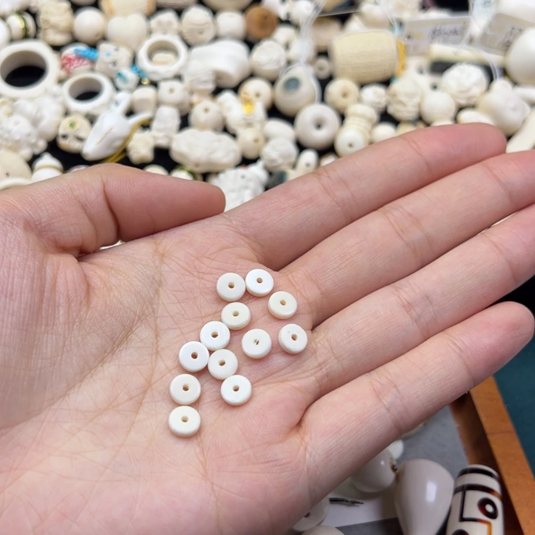 敖***雪猛犸象牙吊坠6mm猛犸隔片*12