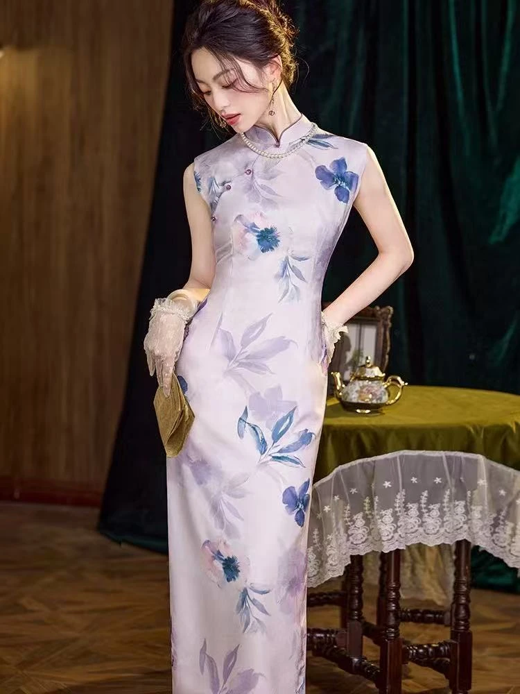 （001-793)一一苏州古法半开襟旗袍